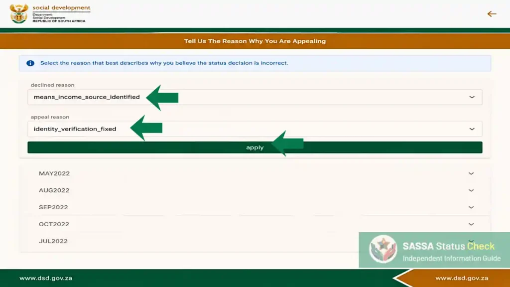 Select the month and the reason and your fix, then clic apply